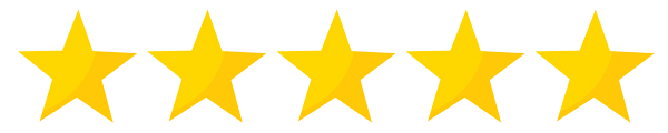 An image of five gold stars.
